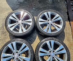 MB CLA genuine 18" alloy wheels with good tyres - Image 4/5