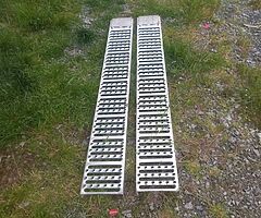 Two strong aluminium ramps