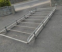 The roof of a truck twice used iron steel is very strong