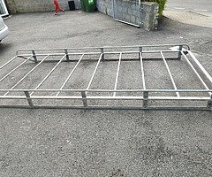 The roof of a truck twice used iron steel is very strong