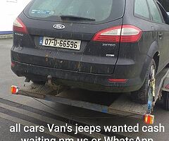 All scrap or good condition cars wanted