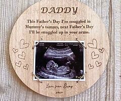 Different Father's Day personalised baby plaques