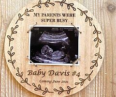 Different Father's Day personalised baby plaques