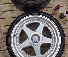 18" Dare F5 staggered rims and tires 5x120 5x112