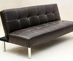 Black Leather Sofa-Bex