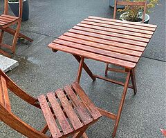 Solid wood table and chairs