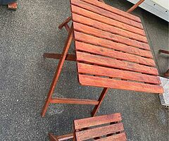Solid wood table and chairs