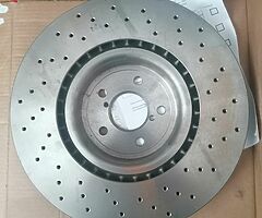 Brembo drilled front brake discs for sale