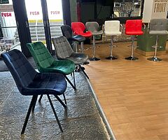 LOVELY VELVET DINING CHAIRS - Brand New- DELIVERY 