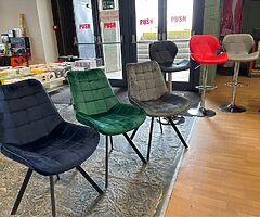 LOVELY VELVET DINING CHAIRS - Brand New- DELIVERY 