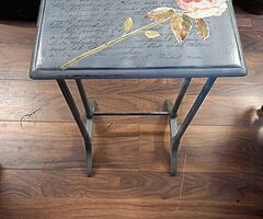 Decoupage side table.