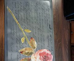 Decoupage side table.