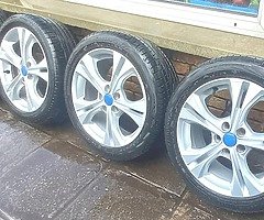 Ford alloys 17inch 5x108 in great condition with 4 tyres like new fit Ford focus mondeo - Image 3/5
