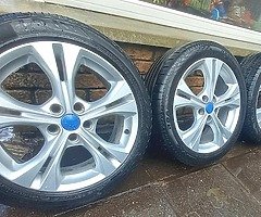 Ford alloys 17inch 5x108 in great condition with 4 tyres like new fit Ford focus mondeo - Image 4/5