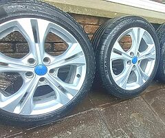 Ford alloys 17inch 5x108 in great condition with 4 tyres like new fit Ford focus mondeo - Image 5/5