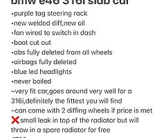 bmw e46 316i slab car - Image 3/4