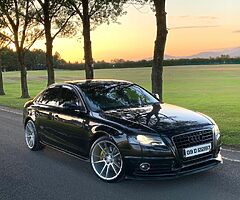 2009 Audi A4 factory sline2.0tdi diesal 143bhp 
6speed manual 
Nct 11/2022
Trade in welcome