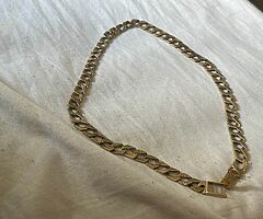 9ct 42 gram square Cuban chain
