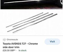 TOYOTA AVENSIS CHROME PACK 09-2017