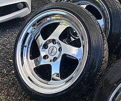 Chrome dished alloys jap fitment 5x114.3 - Image 5/5