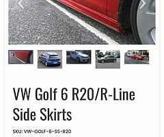 VW Mk6 golf R20/R line side skirts