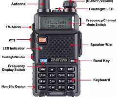 BAOFENG UV-5R Extra Long Range Professional Walkie Talkies Two Way Handheld Radios - Image 5/10