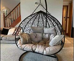 DOUBLE SWING EGG CHAIR - Brand New - DELIVERY 
