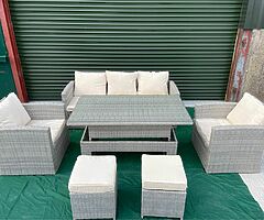 LUXURY 7 SEATER GARDEN SOFA SET + RISING TABLE - SHOWROOM - DELIVERY  - Image 4/4