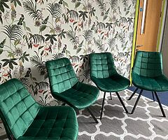 LOVELY VELVET CHAIRS - Brand New - DELIVERY 