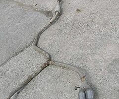 Straight through exhaust off a mk5 jetta quad pipes with cat gutted