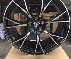 19” BMW M5 STAGGERED ALLOY WHEELS AND TYRES 8.5x19 9.5x19 BRAND NEW DELIVERY AVAILABLE - Image 3/5