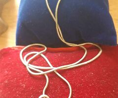 Ladies silver chain and pendant
