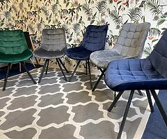 VELVET DINING CHAIRS - Brand New - DELIVERY 