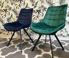 VELVET DINING CHAIRS - Brand New - DELIVERY  - Image 3/8