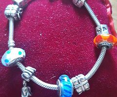 Ladies pandora charm bracelet