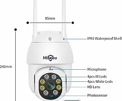 101eur 【2K+Auto Tracking】Security Camera Outdoor with Color Night Vision,3MP PTZ Digital Zoom Wifi