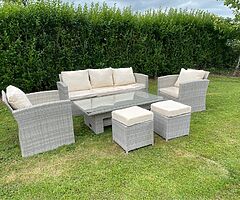 GARDEN RATTAN SOFA SET & RISING TABLE - DELIVERY  - Image 3/3