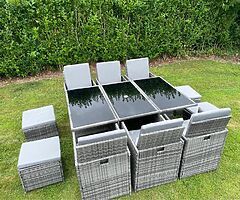 CUBE GARDEN RATTAN SET - 10 SEATER - DELIVERY 