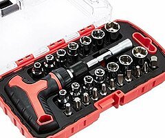 24 eur 27-Piece Magnetic T-Handle Ratchet Wrench and Screwdriver - Image 3/6