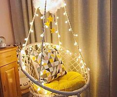LOVELY SWING CHAIR & CUSHIONS + All Fixing - DELIVERY 