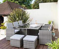CUBE GARDEN RATTAN SET - DELIVERY 