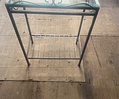Glassy metal table