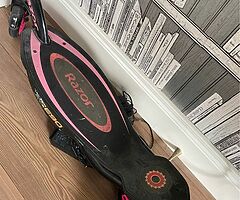 Girls electric scooter and charger