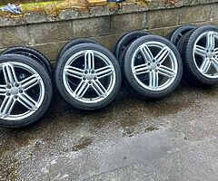 Audi vw skoda 19inch genuine alloy wheels with good tyres for sale