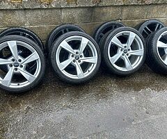 Audi A6A4 19inch genuine alloy wheels with good tyres for sale