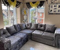 Brand new high quality Italian crushed velvet corner sofa