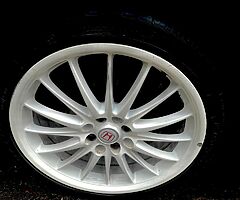 White 4x100 17’inch wheels - Image 3/4