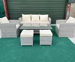 GARDEN  RATTAN FURNITURE SOFA SET + RISING TABLE - DELIVERY  - Image 3/3