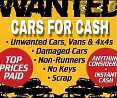 ALL TYPES OF VANS AND CARS BOUGHT FOR CASH