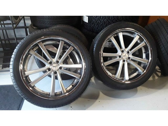 Guenion Niche wheels 22inch and tires Mercedes all S.U.V. chrome lip and silver spokes - 4/10